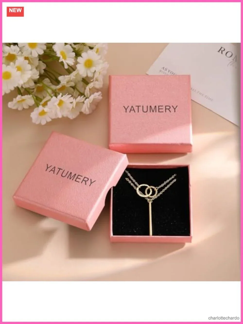 14K Gold Plated Layered Circle Pendant Necklace Set Dainty Stackable